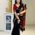 Black Red color Cotton silk blend sarees with blouse
