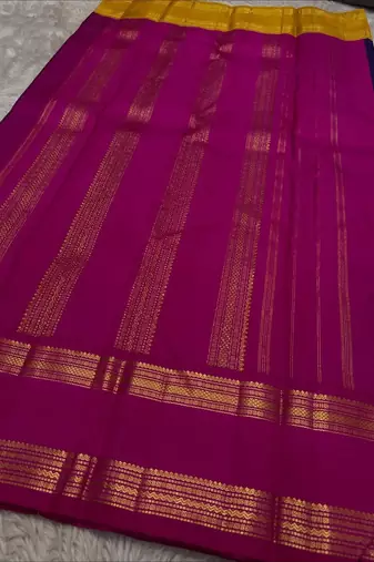 Blue Pink color art silk blend sarees with blouse
