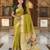 soft pure muga cotton  saree with meenakari  weaving  motifs and contrast blouse