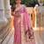 soft pure muga cotton  saree with meenakari  weaving  motifs and contrast blouse