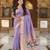 soft pure muga cotton  saree with meenakari  weaving  motifs and contrast blouse