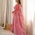 Pink tebi organza mirror lace gown set with dupatta