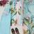 Sky blue magic cotton digital print kurti pant set with dupatta