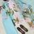 Sky blue magic cotton digital print kurti pant set with dupatta