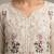 Cream heavy chiffon embroidered suit with hand moti & khatli work