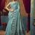 Sky blue modal worli work with pumpum casual wear saree