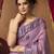Lavender  modal worli work with pumpum casual wear saree