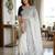 White color star georgette embroidered saree with un-stitched blouse