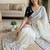 White color star georgette embroidered saree with un-stitched blouse