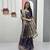 Blue color art silk jacquard latkan work pre stitched ready to wear saree with un-stitched blouse