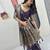 Blue color art silk jacquard latkan work pre stitched ready to wear saree with un-stitched blouse