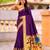 Purple faux banarasi silk saree with paithani rich weaved pallu and blouse