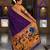 Purple faux banarasi silk saree with paithani rich weaved pallu and blouse