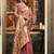 Peach super kota zari boder festival wear saree