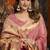 Peach super kota zari boder festival wear saree