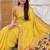Yellow faux banarasi silk saree with paithani rich weaved pallu and blouse