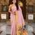 Baby pink faux banarasi silk saree with paithani rich weaved pallu and blouse