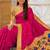 Pink faux banarasi silk saree with paithani rich weaved pallu and blouse