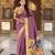 Onion pink faux banarasi silk saree with paithani rich weaved pallu and blouse