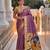 Onion pink faux banarasi silk saree with paithani rich weaved pallu and blouse