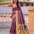 Onion pink faux banarasi silk saree with paithani rich weaved pallu and blouse