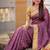 Onion pink faux banarasi silk saree with paithani rich weaved pallu and blouse