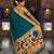 Rama faux banarasi silk saree with paithani rich weaved pallu and blouse