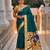 Rama faux banarasi silk saree with paithani rich weaved pallu and blouse