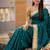 Rama faux banarasi silk saree with paithani rich weaved pallu and blouse