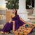 White  faux banarasi silk saree with paithani rich weaved pallu and blouse