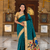 Rama faux banarasi silk saree with paithani rich weaved pallu and blouse