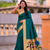 Rama faux banarasi silk saree with paithani rich weaved pallu and blouse