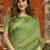 Green cotton zari border casual wear saree