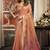 Orange cotton zari border casual wear saree