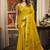 Golden cotton zari border casual wear saree