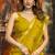 Golden cotton zari border casual wear saree