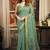 Turquoise  cotton zari border casual wear saree