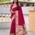 Pink  faux banarasi silk saree with paithani rich weaved pallu and blouse