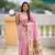 Baby pink  faux banarasi silk saree with paithani rich weaved pallu and blouse
