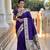 Violet  faux banarasi silk saree with paithani rich weaved pallu and blouse
