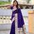 Violet  faux banarasi silk saree with paithani rich weaved pallu and blouse