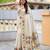 Off white faux banarasi silk saree with paithani rich weaved pallu and blouse