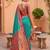 Sky blue faux banarasi silk saree with paithani rich weaved pallu and blouse