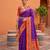Wine faux banarasi silk saree with paithani rich weaved pallu and blouse