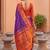 Wine faux banarasi silk saree with paithani rich weaved pallu and blouse