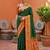 Green  faux banarasi silk saree with paithani rich weaved pallu and blouse