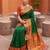Green  faux banarasi silk saree with paithani rich weaved pallu and blouse