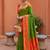Mehendi  faux banarasi silk saree with paithani rich weaved pallu and blouse