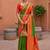 Mehendi  faux banarasi silk saree with paithani rich weaved pallu and blouse