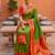 Mehendi  faux banarasi silk saree with paithani rich weaved pallu and blouse